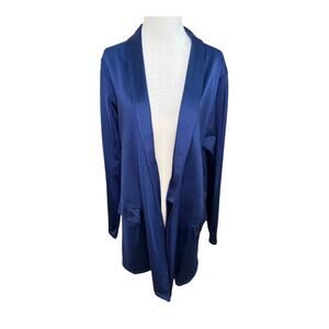 OH‎ LA LA CHERI Saskia Satin & Lace Belted Robe Navy Blue Missing Belt